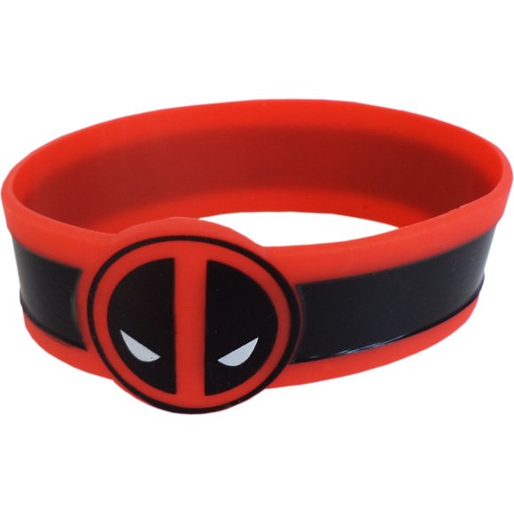 Marvel Comics' Deadpool Logo Rubber Wristband - Picture 3 of 3